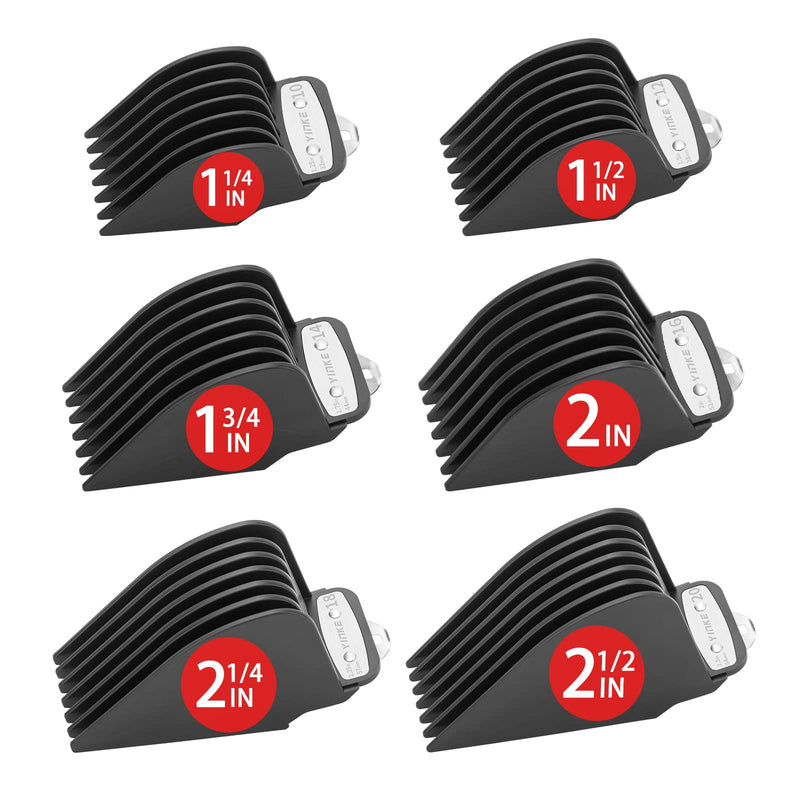 Yinke Trimmer Attachments Attachment Comb For Wahl Hair Trimmer Magic Clip Trimmer Razor, 6 Cutting Lengths Are 32 Mm, 38 Mm, 44 Mm, 51 Mm, 57 Mm And 64 Mm Beard Trimmer, Attachment Comb Set Kit (6 - NewNest Australia
