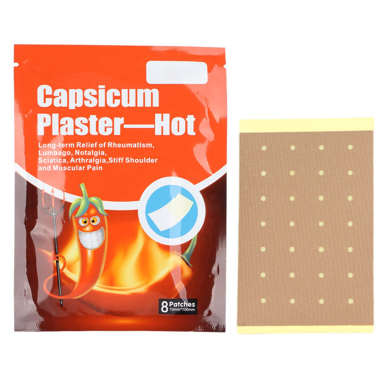 Hot Capsicum Pain Relief Patches, Full Body Pain Relief Patch, 8 Pieces Pain Relief Patches For Joints, Back Shoulder Arm Muscles Relaxation, Cover Up Tattoos, Wound Relief Patch - NewNest Australia