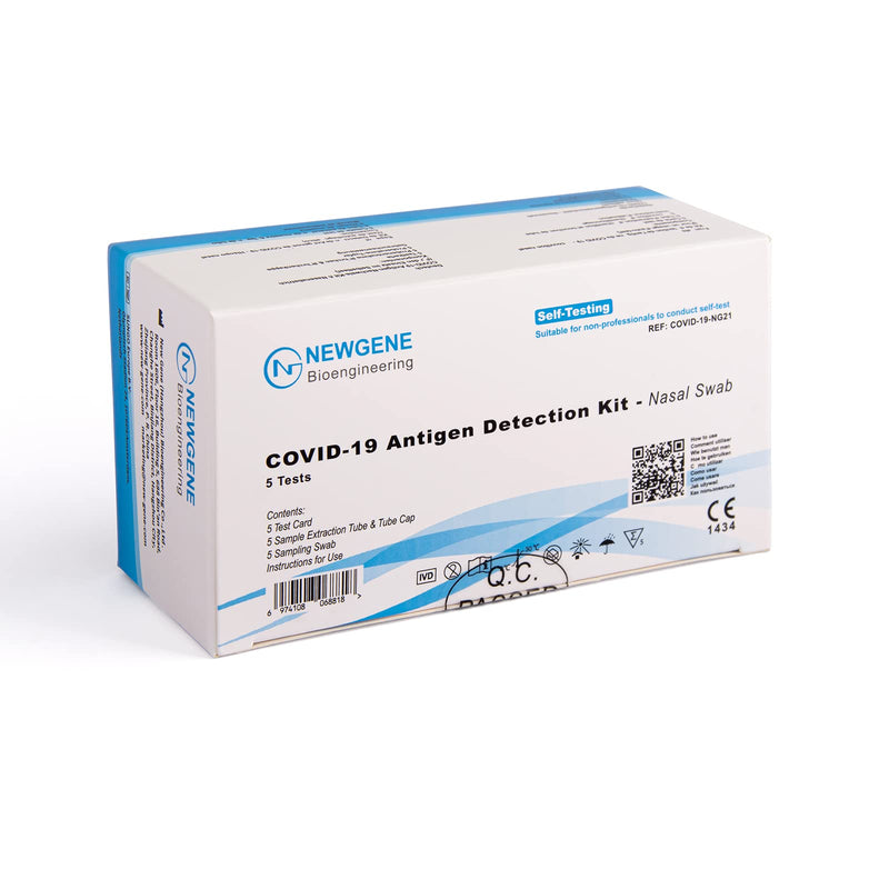 NewGene COVID-19 self-test for laypeople, antigen rapid test, 5 pieces - NewNest Australia