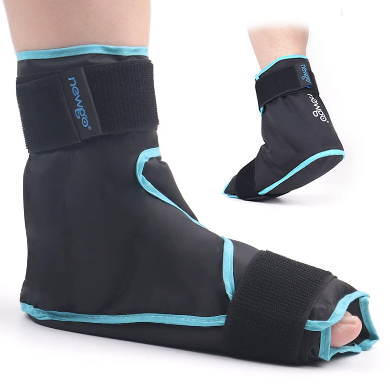 NEWGO Cooling Cuff Foot, Cooling Shoes Cooling Socks Feet Ice Shoe for Injuries Ankle Ice Bag Cooling Socks Chemotherapy, 1 Piece (Black) Black - NewNest Australia