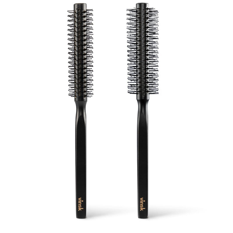 vinsk® beard brush L | Round breasts for beard and hair | Hairbrush small round with 190 bristles | ideal [beard styling] brush for men | View styling beard brush with fine wood - NewNest Australia