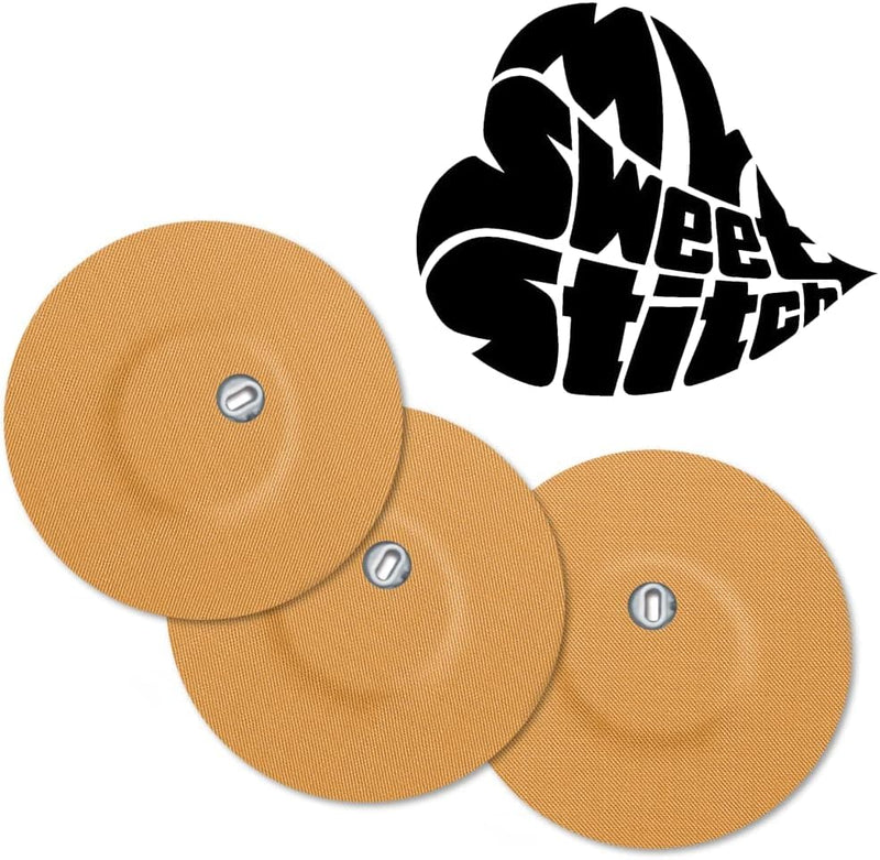Mysweetstitch - 10 X Freestyle Libre 3 Plasters With Ventilation Hole - Made In Germany | Skin-Friendly, Waterproof, Breathable | Outer Diameter 60 Mm, Inner Diameter 6 Mm | Round | Tape Beige - NewNest Australia