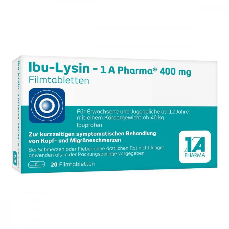 Ibu-lysin 1a Pharma 400 mg film-coated tablets 20 pieces - NewNest Australia