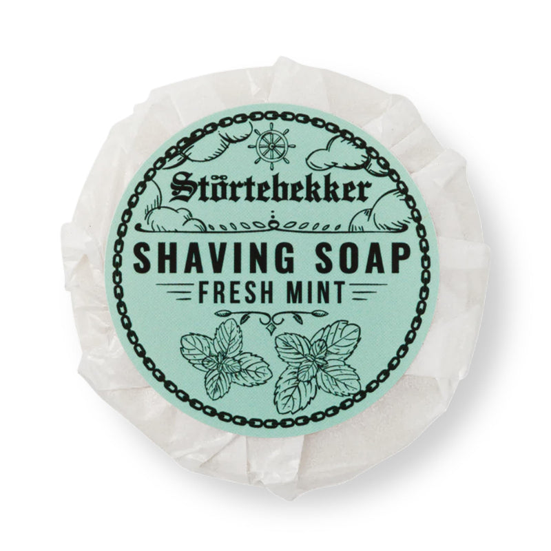 Störtebekker® Premium Shaving Soap Fresh Mint 70g - Handmade soap for rich shaving foam - Perfect for shaving with safety razors and straight razors - Vegan shaving soap for women and men 70 g (pack of 1) - NewNest Australia
