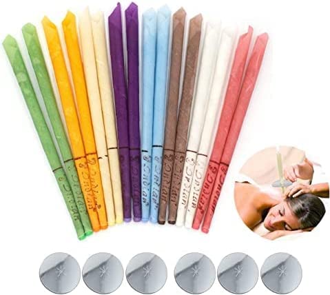 Pack Of 16 Ear Candles, Ear Wax Remover, Ear Candles, Natural Ear Candles, Ear Candles Made Of Natural Beeswax With 6 Protective Discs, For Cleaning The Ears - NewNest Australia