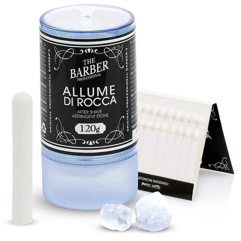 Alum stone set of 3 - alum for shaving as an aftershave blood stopper alum block large 120g, alum pen for travel, booklet for on the go 3 pieces (pack of 1) - NewNest Australia