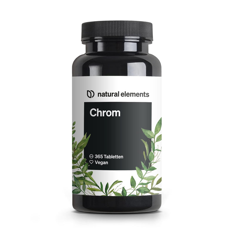 Chromium from Chromium Picolinate - high dose 200 mcg chromium per tablet - 365 tablets - vegan, without additives - produced in Germany & laboratory tested - NewNest Australia