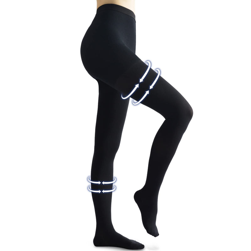 Beister Medical Compression Stockings Women'S Long 20-30 Mmhg Support Stockings Men'S Opaque Toe Wrap Compression Trousers Class 2 Solid Support For Varicose Veins, Oedema, Black - NewNest Australia