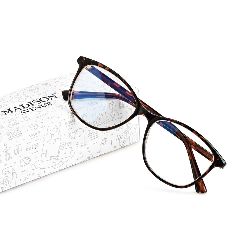 Madison Avenue Women'S Blue Light Filter Glasses, Tr90 Blue Light Glasses, Computer Glasses For Gaming, Metal Hinge Glasses, Blue Light Filter Without Prescription - NewNest Australia