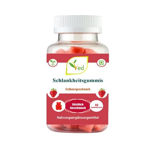 Ved Slimming Gummies; Slim Chew Snacks Strawberry Flavor, Raw Unfiltered Garcinia Cambogia With Green Coffee Extract Gummies, Vegetarian Vegan For Men And Women - 60 Chews 30 Day Supply - NewNest Australia