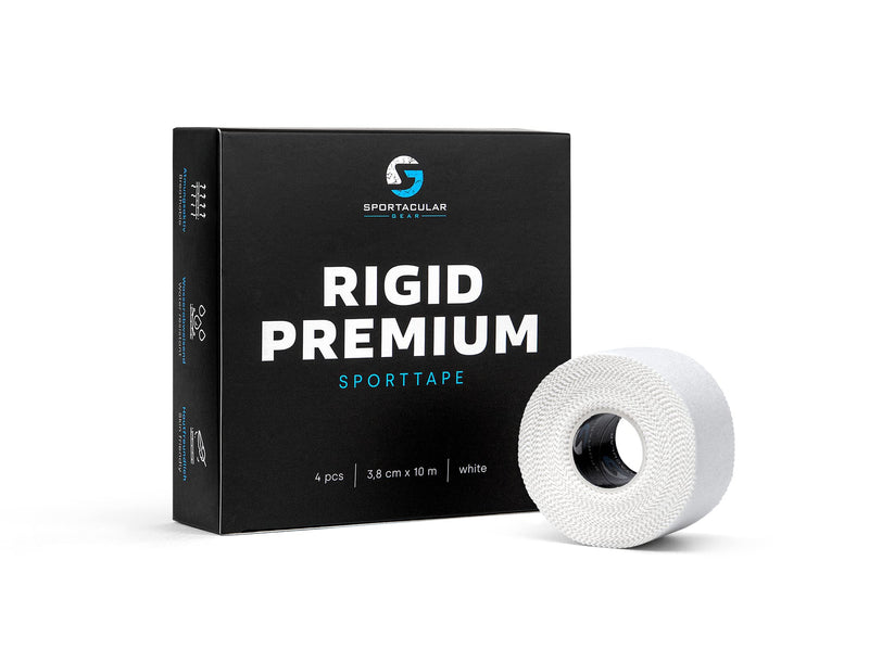 Sportacular Gear Sporttape Rigid Premium 3.8 Cm X 10 M Various Colors And Quantities Extremely High Adhesive Strength Rigid Non-Elastic Tape Sweat-Resistant Skin-Friendly (4 Rolls, White) - NewNest Australia