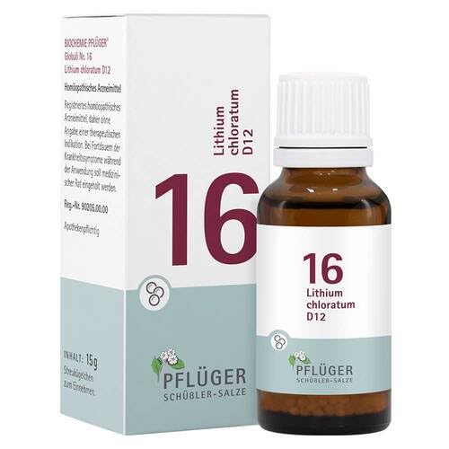 Biochemistry Ppf�ger Globuli No. 16 Lithium chloratum D12, 15 g - NewNest Australia