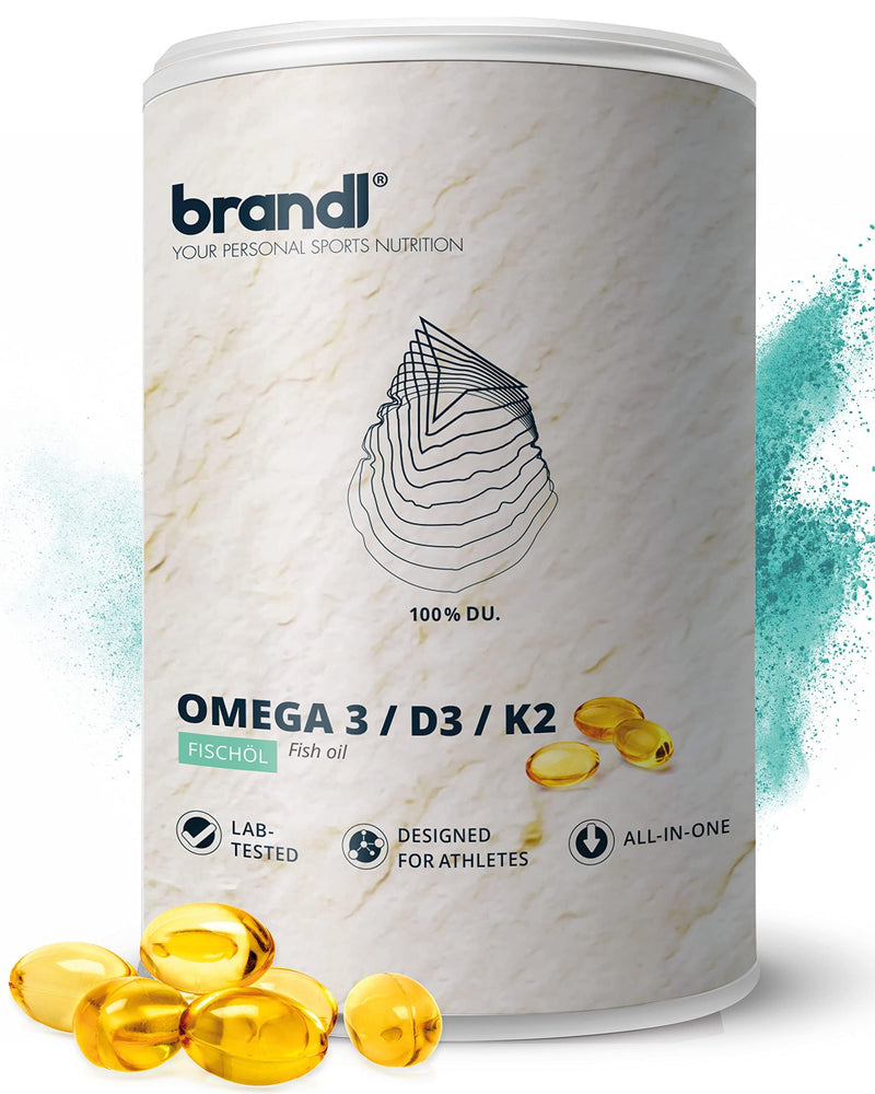 Vitamin D3 K2 Omega 3 Premium Capsules | brandl® Made in Germany with fish oil Omega 3 from the EU | Optimized for athletes | 120 capsules 120 pieces (pack of 1) - NewNest Australia