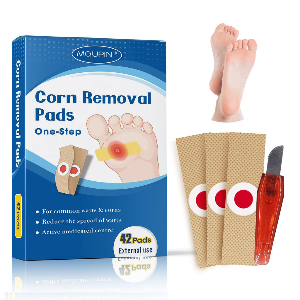 Mqupin Corn Removal Pads, Wart Remover, Corn Remover Pads, Corn Removal Plaster With Hole, Corn Removal Treatment Relief Corn Pain And Foot Care, Remove Corns, Callus, Warts 42 Pieces/Box - NewNest Australia