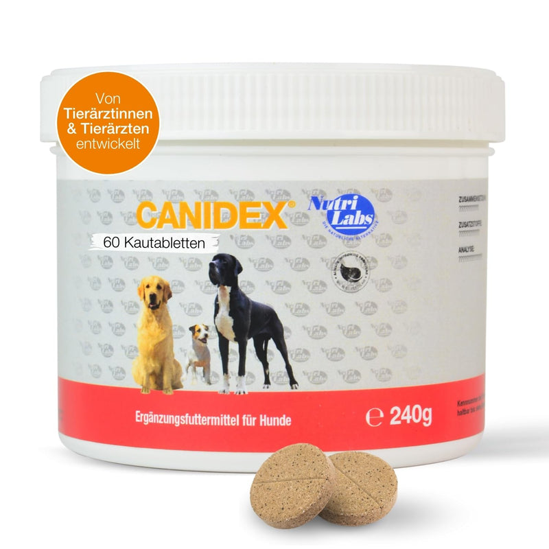 NutriLabs Canidex® joint tablets for dogs 60 PCS. - with MSM, hyaluronic acid, glucosamine, UVM. - Health products for dogs - Food supplements for dogs - Devil's claw dog chewable tablets 60 pieces - NewNest Australia