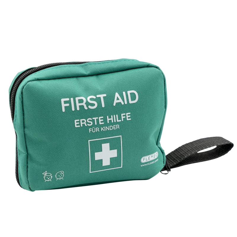 Flexeo Children'S First Aid Kit, Travel Pharmacy Filled With 47 Contents, Scissors, First Aid Bag Baby For Travel, Emergency Kit With Finger Puppet And Bravery Stickers - NewNest Australia