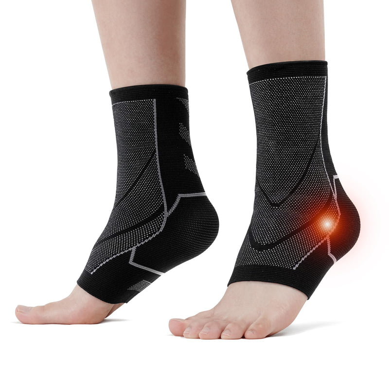 Acwoo Ankle Brace, Pack Of 2 Sports Foot Bandage Ankle For Men And Women, Metatarsal Support And Ankle Protection, Plantar Fasciitis Bandage, Ankle Brace For Sports, Football, Fitness (M) - NewNest Australia