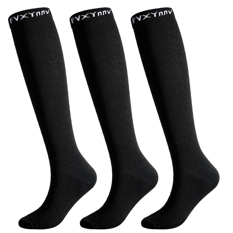 FVXYnnv 3 Pairs of Compression Stockings Women Men Black Compression Socks 20-30 mmHg Support Stockings Running Socks for Sports Flight Travel Cycling - NewNest Australia