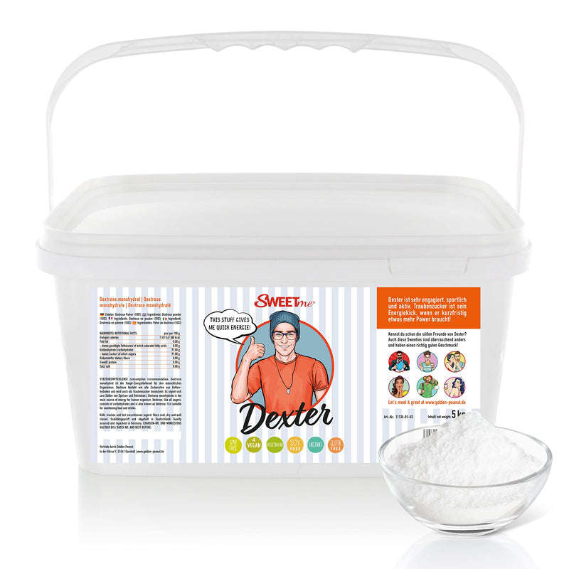 SWEETme® Dextrose monohydrate 5 kg - Dexter glucose powder, natural energy donor, premium quality, without additives - NewNest Australia