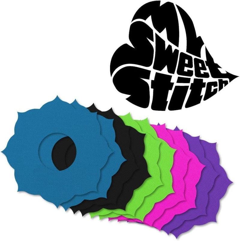 Mysweetstitch - 10 X Freestyle Libre 3 Plasters - Made In Germany | Skin-Friendly, Waterproof, Breathable | Outer Diameter 60 Mm, Inner Diameter 6 Mm | Mandala | Tape Rainbow - NewNest Australia