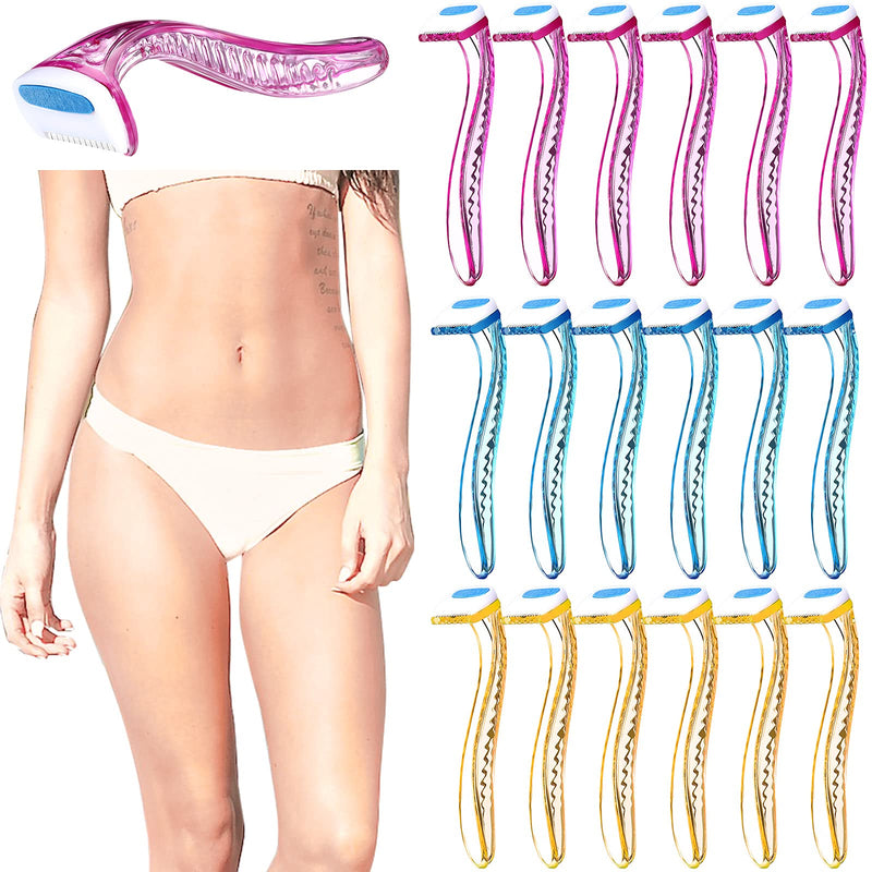 Pack of 16 Bikini Razors T Type Beauty Razors Small Women's Razors Pubic Hair Removal Disposable Razors Manual Bikinis Razors for Body Cosmetics Tool - NewNest Australia