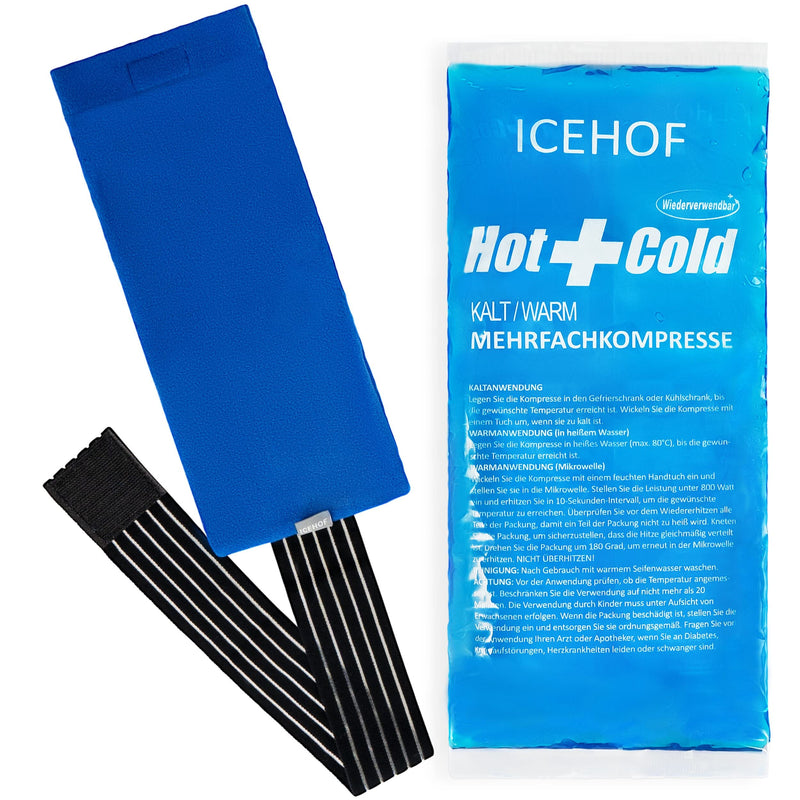 Icehof Cooling Pad With Fleece Cover ‚ Cuddly Soft, Long Cooling Time ‚ Cool Pack Gel Ice Pack Cooling Gel Cooling Compress Cold Compress Cool Bag Ice Bag Modern, Blue - NewNest Australia