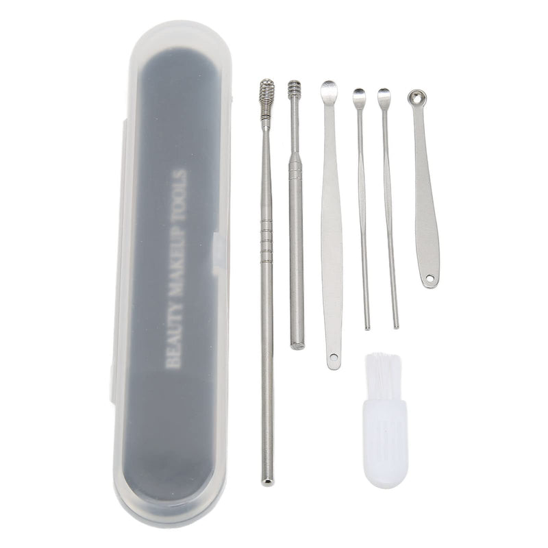 Earpick Ear Wax Remover Set, 7-In-1 Spring Earwax Cleaner Set, Portable Stainless Steel Ear Pick Set For Ear Cleaning, Earwax Remover Tool With Cleaning Brush And Storage - NewNest Australia