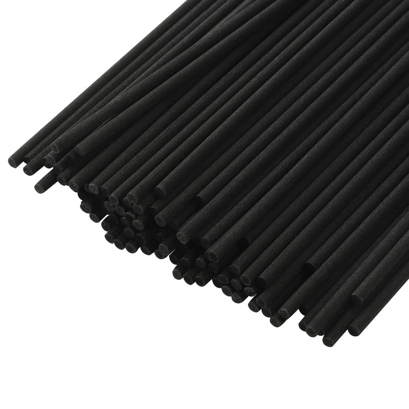 Pack of 100 Rattan Sticks for Room Fragrance, 19cm x 3mm Diffuser Sticks Rattan Reed Fiber, Aroma Diffuser Sticks for Essential Oils in Home Office Hotel Spa (Black) Black - NewNest Australia