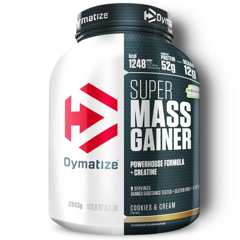 Dymatize Super Mass Gainer Cookies & Cream 2943g - Weight Gainer Powder + Carbohydrates, BCAAs and Casein 9 Servings (Pack of 1) - NewNest Australia