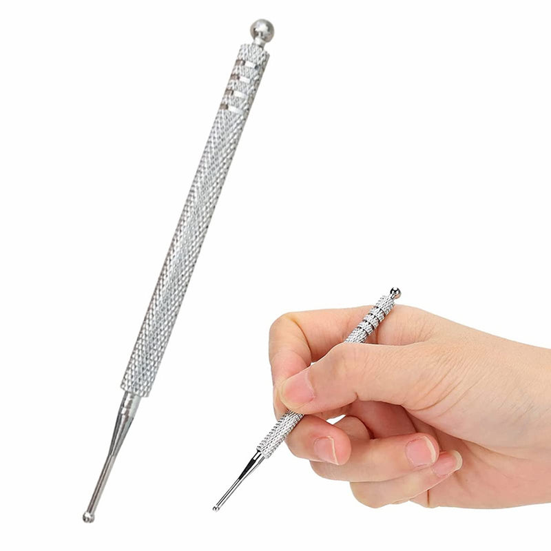 Tuknn Acupuncture Pen, Meridian Pen, Acupressure Rod, Acupressure Pen, Massage Pen, Acupuncture Sticks, Scar Care, Stainless Steel, Length 10 Cm, Ball Diameter 2/5 Mm - NewNest Australia