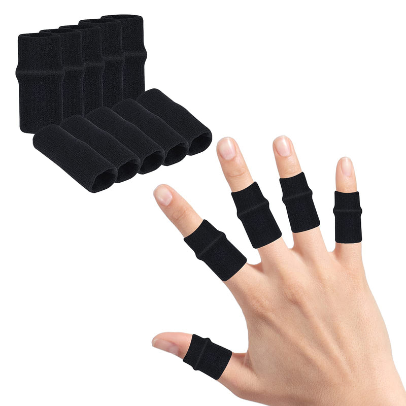 Pack of 10 Finger Protectors Elastic Finger Protectors Compression Support Finger Bandages for Pain Relief Arthritis - NewNest Australia
