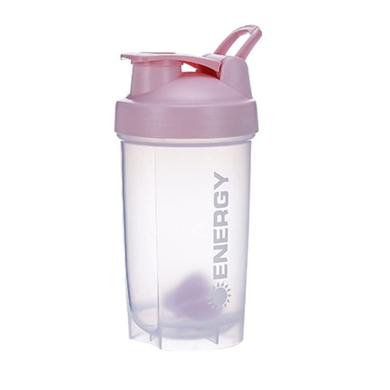 Pubiao Shaker for Protein and Sports Drinks Protein Shaker Cup Sports Supplement Shaker with Mixer Ball Fitness Milkshake Portable Workout Water Cup 500ml (Pink) Purple - NewNest Australia
