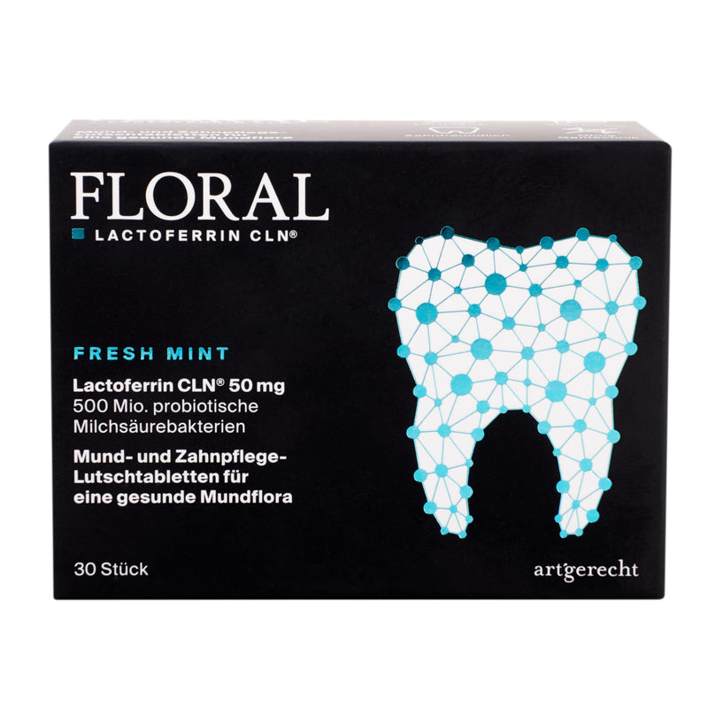 Dental Care Lozenges Against Tooth Decay - For Healthy Oral Flora And A Beautiful Smile - 30 Pieces - With 50 Mg Lactoferrin And Probiotics - Species-Appropriate Floral - NewNest Australia