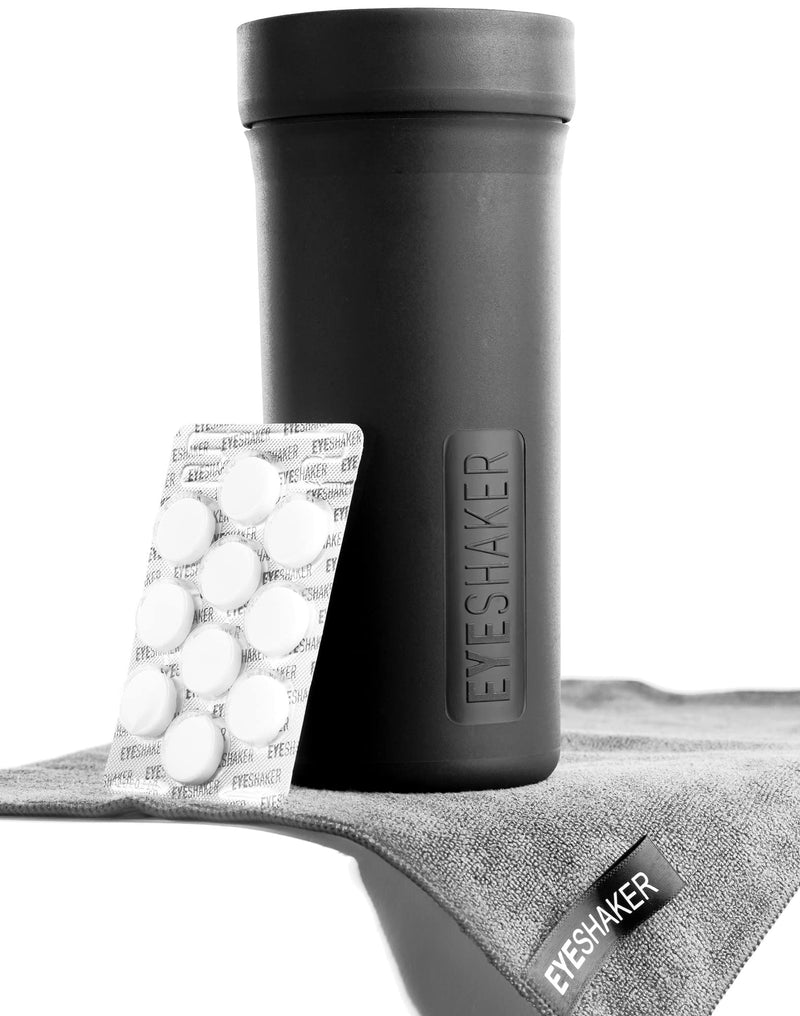 Eyeshaker Set - Patented Glasses Cleaning Device In Complete Package With Eye Shaker, Special Cleaner And Microfibre Glasses Cleaning Cloth - Innovative Glasses Cleaning Like From Optician For Glasses And Frames - NewNest Australia