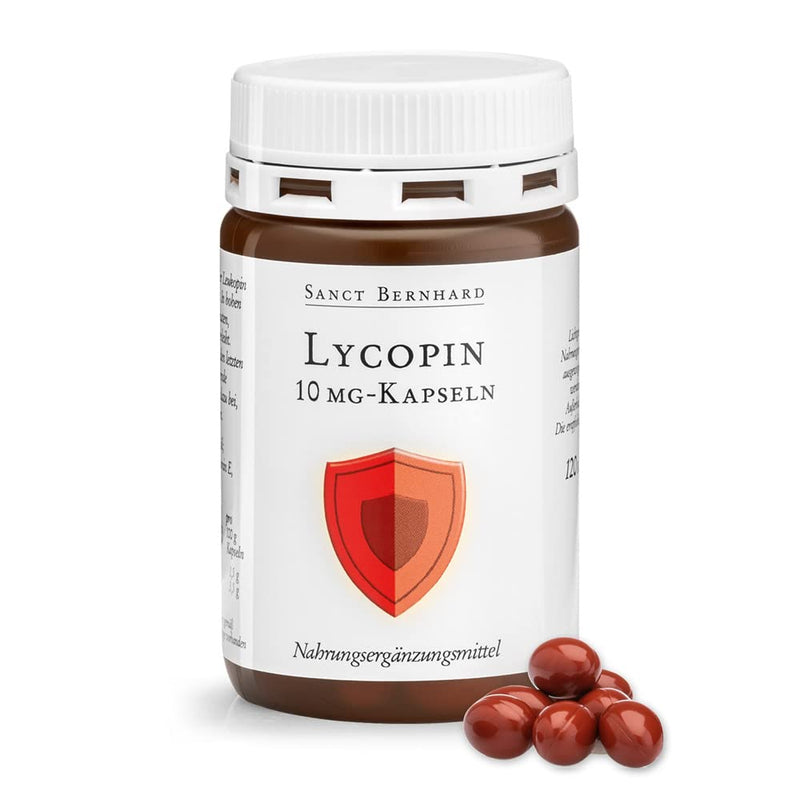 Sanct Bernhard Lycopene 10 mg capsules, with lycopene & vitamin E, to protect cells from oxidative stress, 120 capsules - NewNest Australia