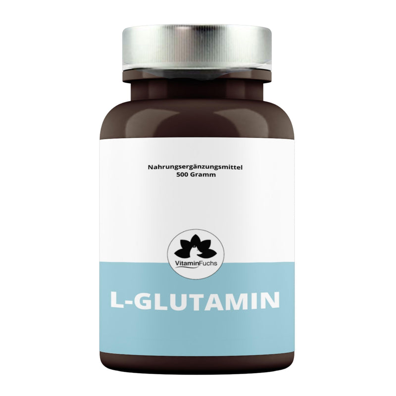 500 G L-Glutamine High Dose - Pure Powder Without Additives - L-Glutamine With Over 99.9% Purity - Pure L-Glutamine Powder Laboratory Tested & Vegan - Vitaminfuchs - Made In Germany - NewNest Australia
