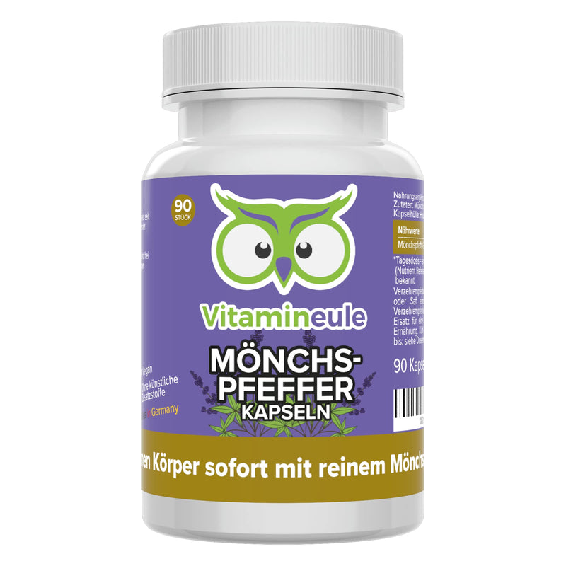 Monk pepper capsules - high dosage - 30 mg - desire to have children, pregnancy & menopause - quality from Germany - without additives - vegan - laboratory tested - Agnus castus - Vitamineule® - NewNest Australia