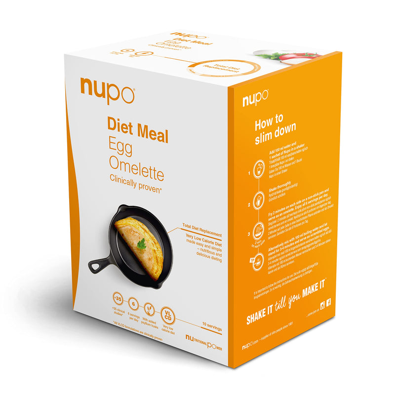 NUPO® Diet Meal Replacement extreme [Egg Omelette - 10 portions] - Low calorie diet, gluten free & GMO free - Complete meal replacement for weight loss - Food replacement - Food replacement for weight loss Egg Omelette 10 portions (pack of 1) - NewNest Australia