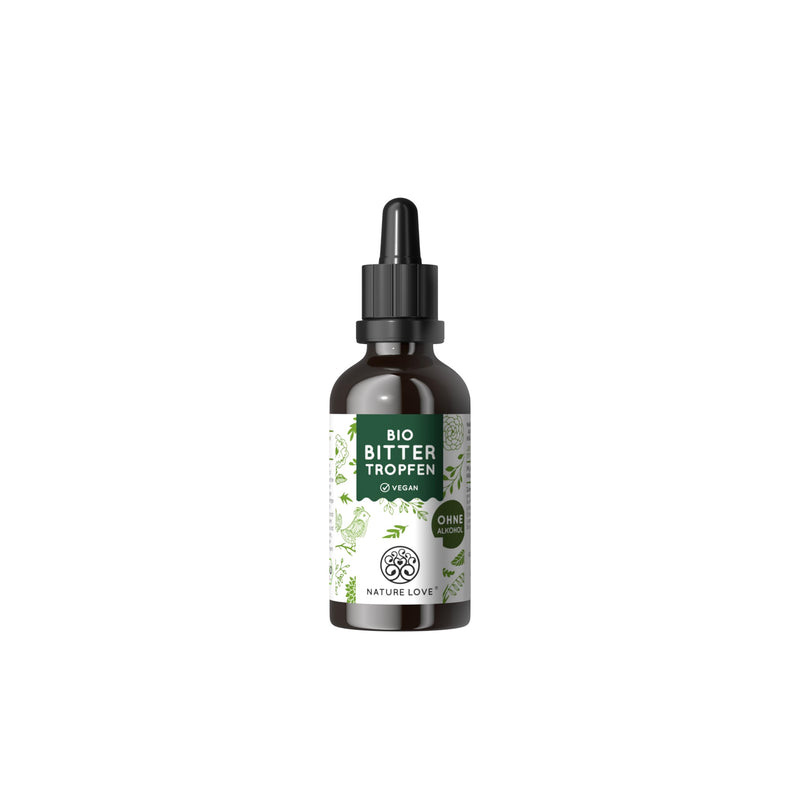 Nature Love Hildegard Von Bingen Organic Bitter Drops Without Alcohol (50 Ml) - High Dose Bitter Drops As 5:1 Extract Of Exquisite Herbs And Plants - Vegan, Laboratory Tested - NewNest Australia