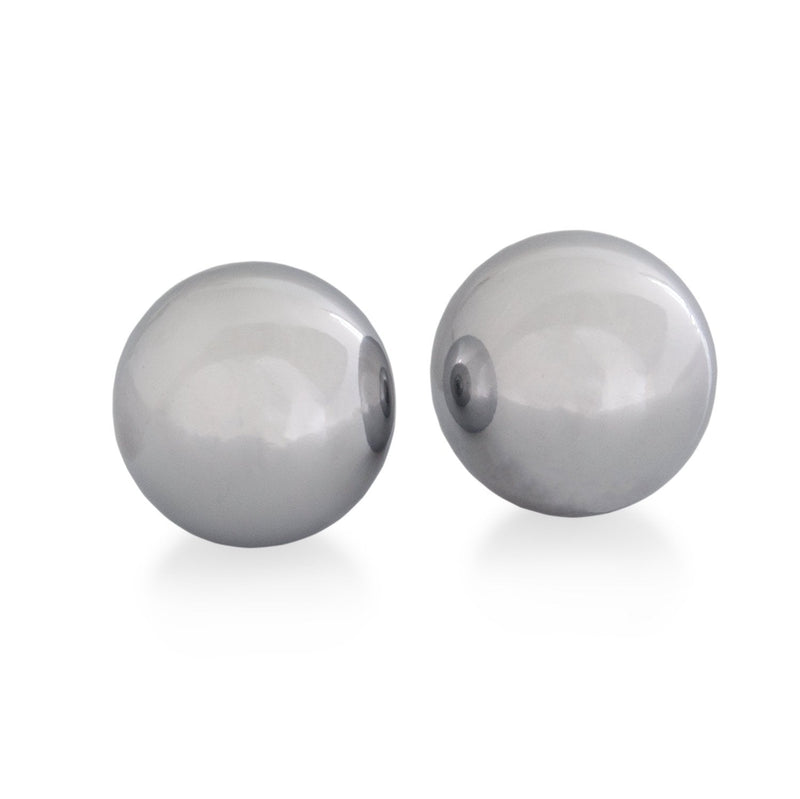 Meditation Qi-Gong ball pair with sound work | sound balls | Yin Yan | Design SILVER METAL (Ø 30 mm) Ø 30 mm - NewNest Australia