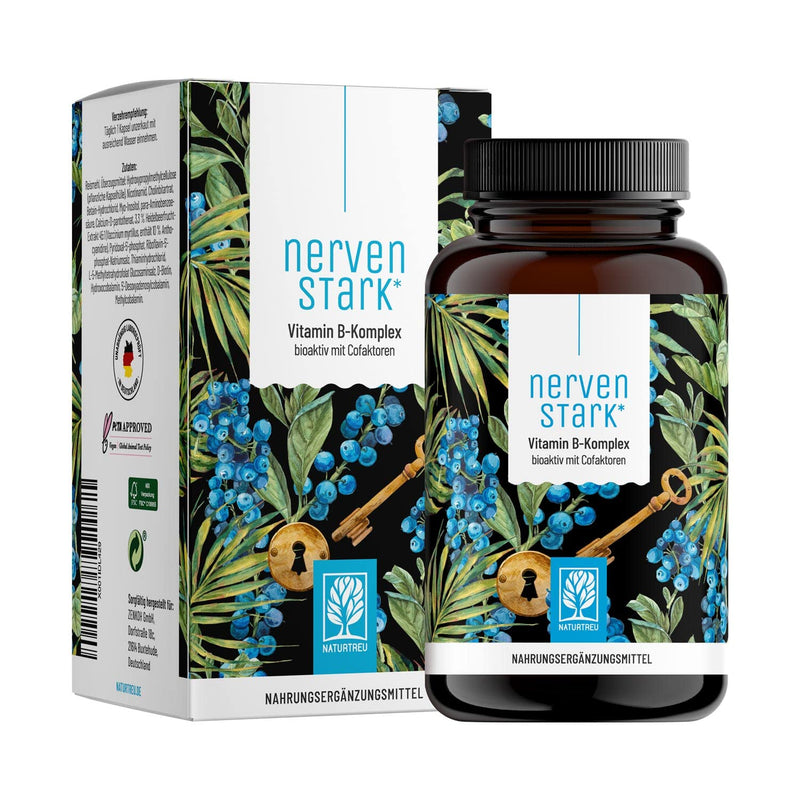 Vitamin B Complex (B1-B12) with 4 cofactors active - all 8 B vitamins - vitamin B complex vegan - B vitamin complex high dose with cofactors - strong nerve - NewNest Australia