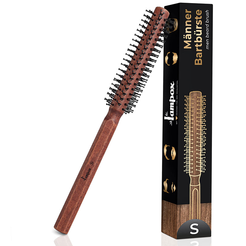 lampox Men's Beard Round Brush, Beard Styling, Beard Brush, Blow Dryer Brush, Hair Brush for Short Hair (S) S - NewNest Australia