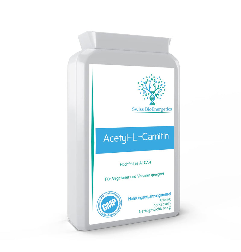 Acetyl L-Carnitine - High Potency ALCAR without D-Carnitine - Made in the UK - Suitable for Vegans, 500 mg 90 Capsules - NewNest Australia