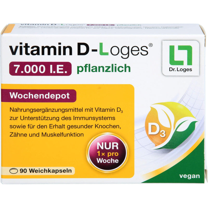 vitamin DL oges® 7,000 IU plant-based - 90 soft capsules - dietary supplement with vitamin D3 to support the immune system and maintain healthy bones, teeth and muscle function 90 pieces (pack of 1) - NewNest Australia