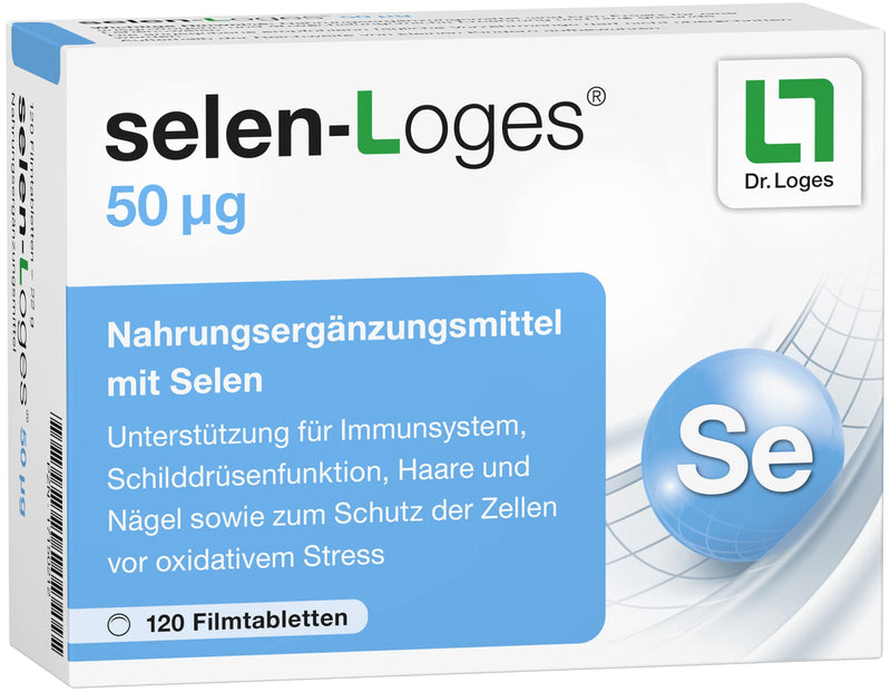 selen-Loges® 50 µg - 120 film-coated tablets - dietary supplement with selenium 120 pieces (pack of 1) - NewNest Australia