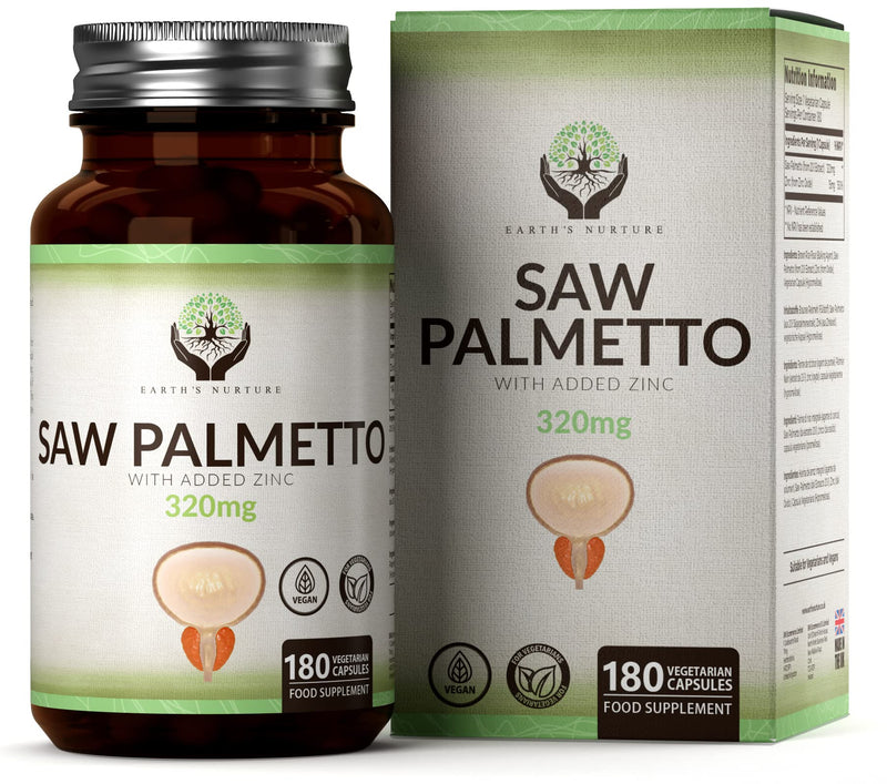 En Saw Palmetto | 180 Capsules Saw Palmetto Extract High Dose - 320 Mg Saw Palmetto 20:1 Extract Per Serving With Zinc | Saw Palmetto Capsules | Gmo, Gluten & Allergen Free | Made In The Uk - NewNest Australia