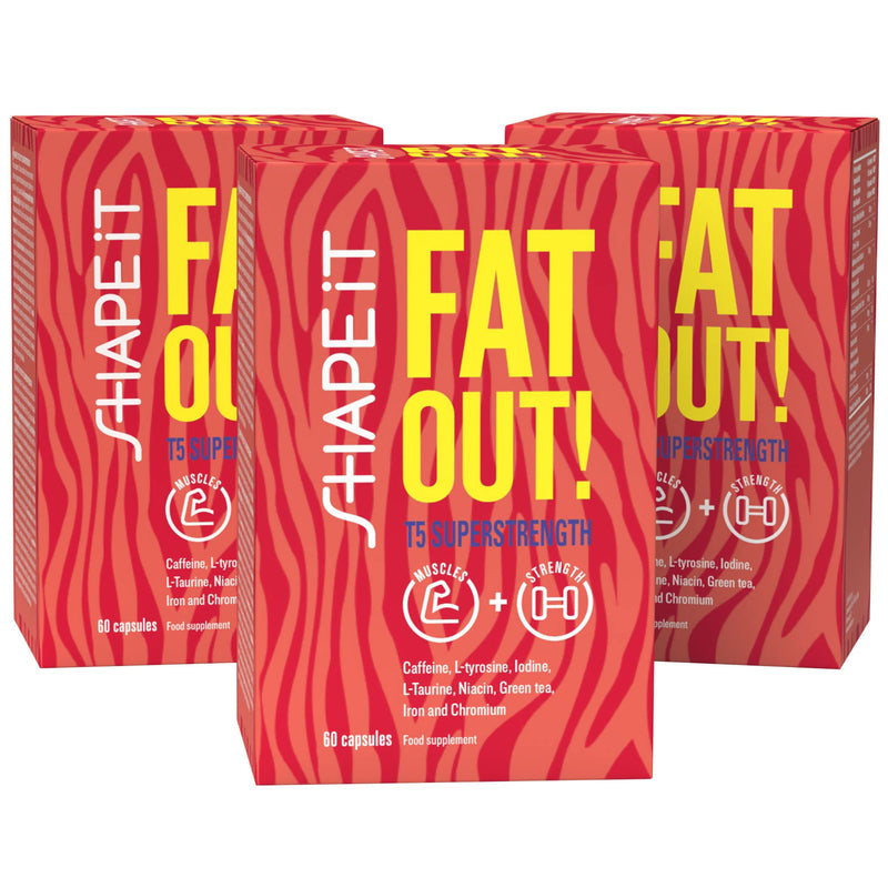 Sensilab Fat Out! T5 Superstrength - Taurine - Caffeine And Green Tea Extract - Powerful Fat Burner For Men And Women - Enriched With Iron, Iodine, Chrome And Vitamin B3-5-In-1 Effect - 180 Capsules - NewNest Australia