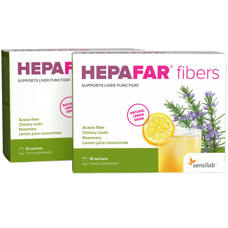 Hepafar Fibers - Detox - Refreshing drink with natural lemon flavor and no additives - Rich in fiber with HEPAfiber Liver Complex - 30 sachets for 30 days - NewNest Australia