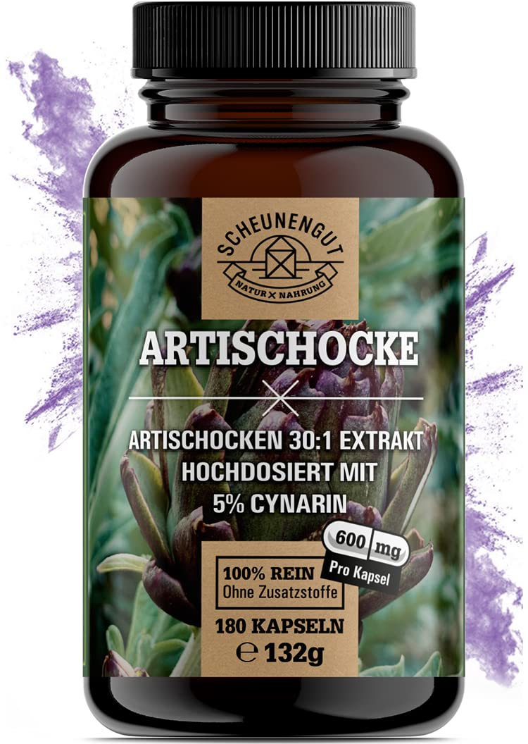Artichoke Extract - 2400 Mg Daily Dose With 5% Cynarin - Important: 30:1 Extract (= 72000 Mg Artichoke Per Dose) I 180 Artichoke Capsules High Dosage I Laboratory Tested & Vegan I From De I Scheunengut - NewNest Australia