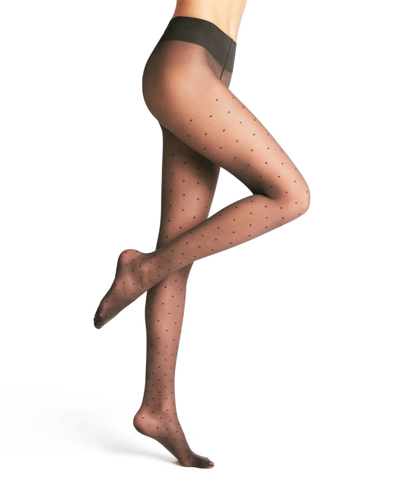 Falke Women'S Dot Vitalize 20 Den Tights Transparent Compression Pressure-Free Comfort Waistband For Short Trips And Long Sitting Dotted Fine Soft Material 1 Piece - NewNest Australia